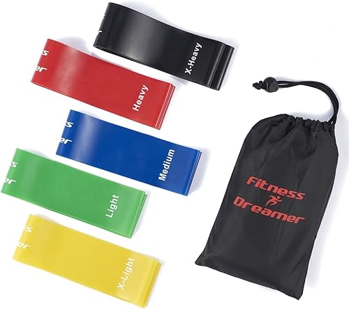 Miniatura 2 de Juego de 5 mini bandas elásticas para ejercicios de resistencia, para glúteos, muslos, brazos, piernas y glúteos en casa o gimnasio de 12 x 2