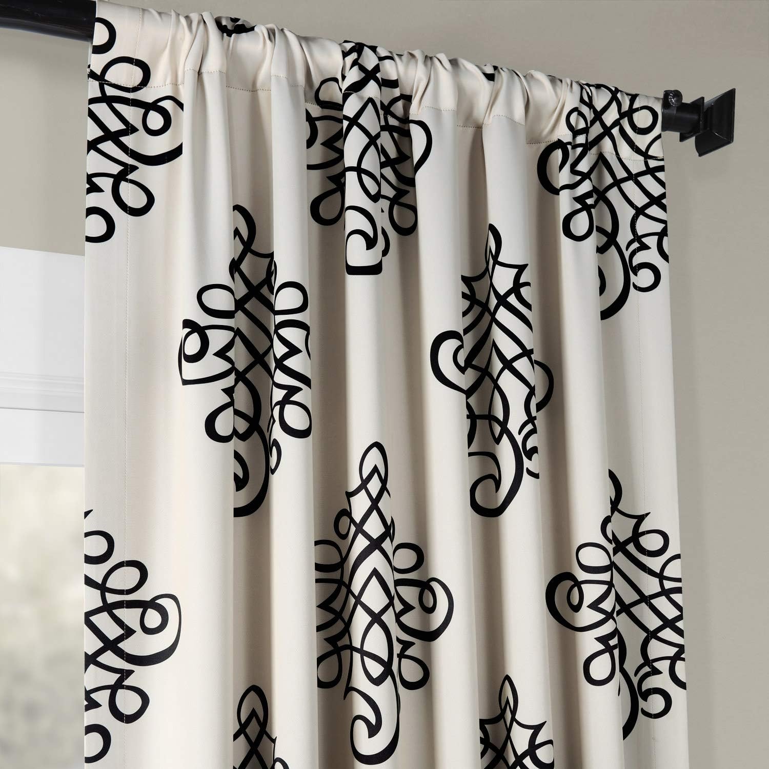 Black Friday Clearance HPD Half Price Drapes BOCH-KC33-96 Room Darkening Curtain (1 Panel), 50 X 96, Tugra