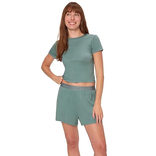 Hanes womens Originals 2-piece Lounge Set, Supersoft Cropped Baby Doll