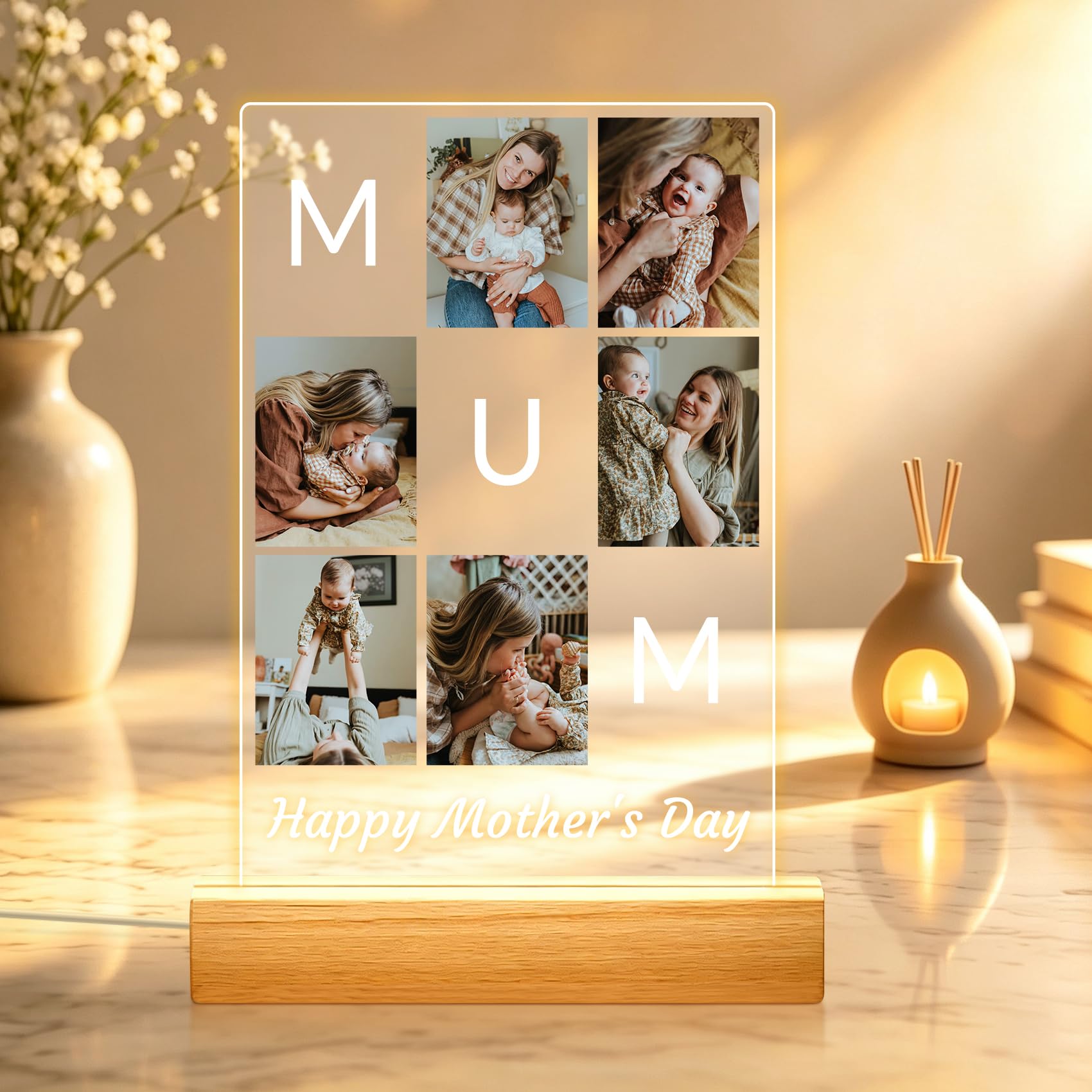 Personalised Photo frame, Personalised Gifts for Mum from Daughter Son โ image 1