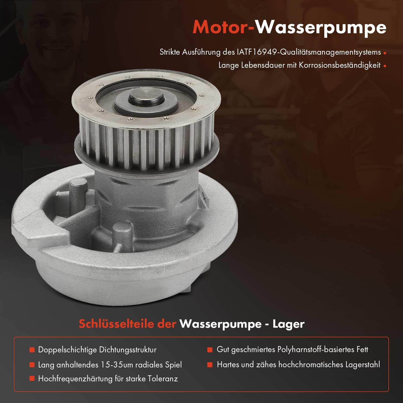 Frankberg Kit de correa de distribución con bomba de agua motor de | Compatible con: Caravana Kadett E T85, Calibrar A C89, Vectra A CC J89, Omega A Caravan V87, Astra F Furgoneta/Combi T92