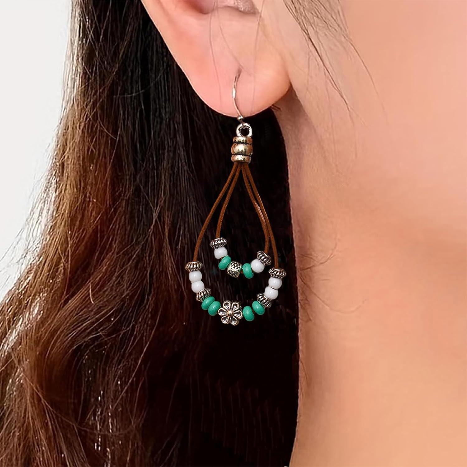 Western Earrings for Women Bohemian Turquoise Dangle Country Concert Fashion Western Jewelry Accessories - Image 3