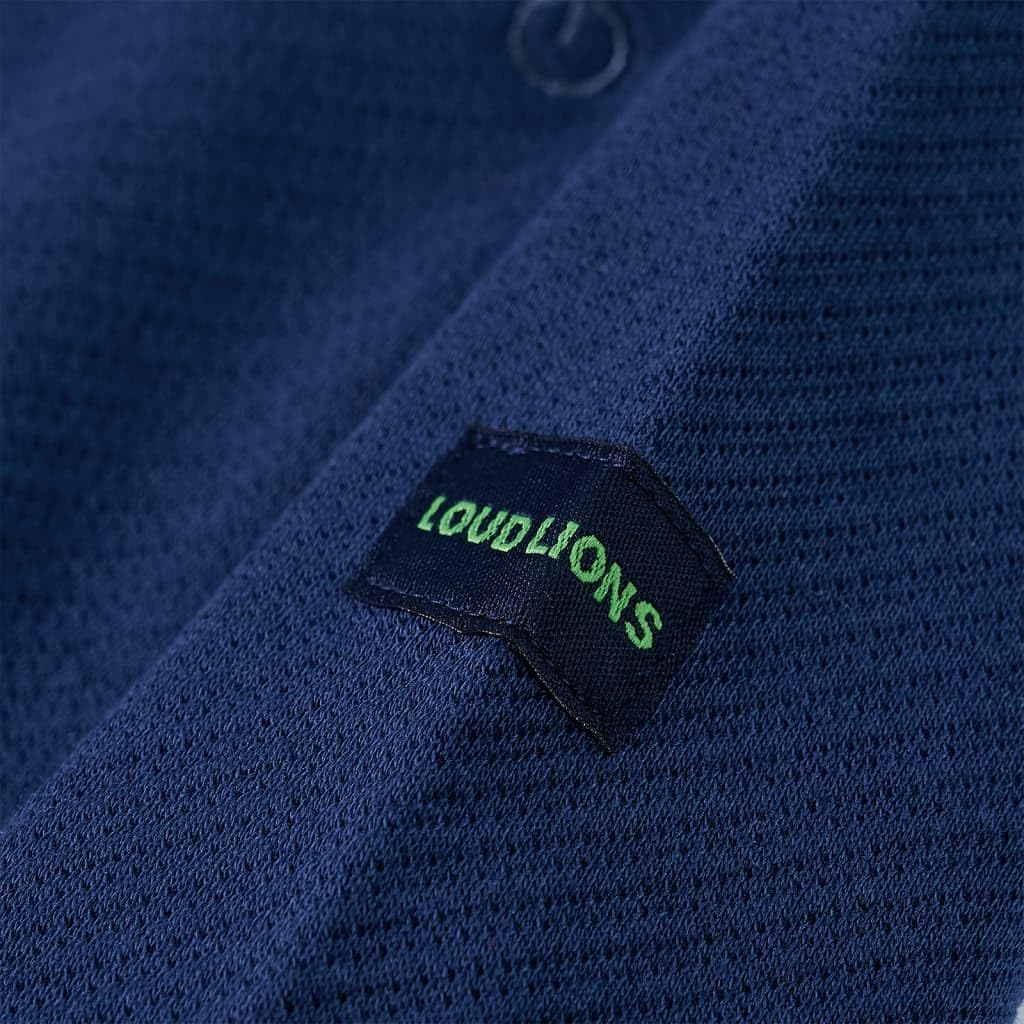 Sudadera infantil con cremallera azul marino, camiseta de manga larga de poliéster algodón elastano, talla para niños y niñas, transpirable y cálida