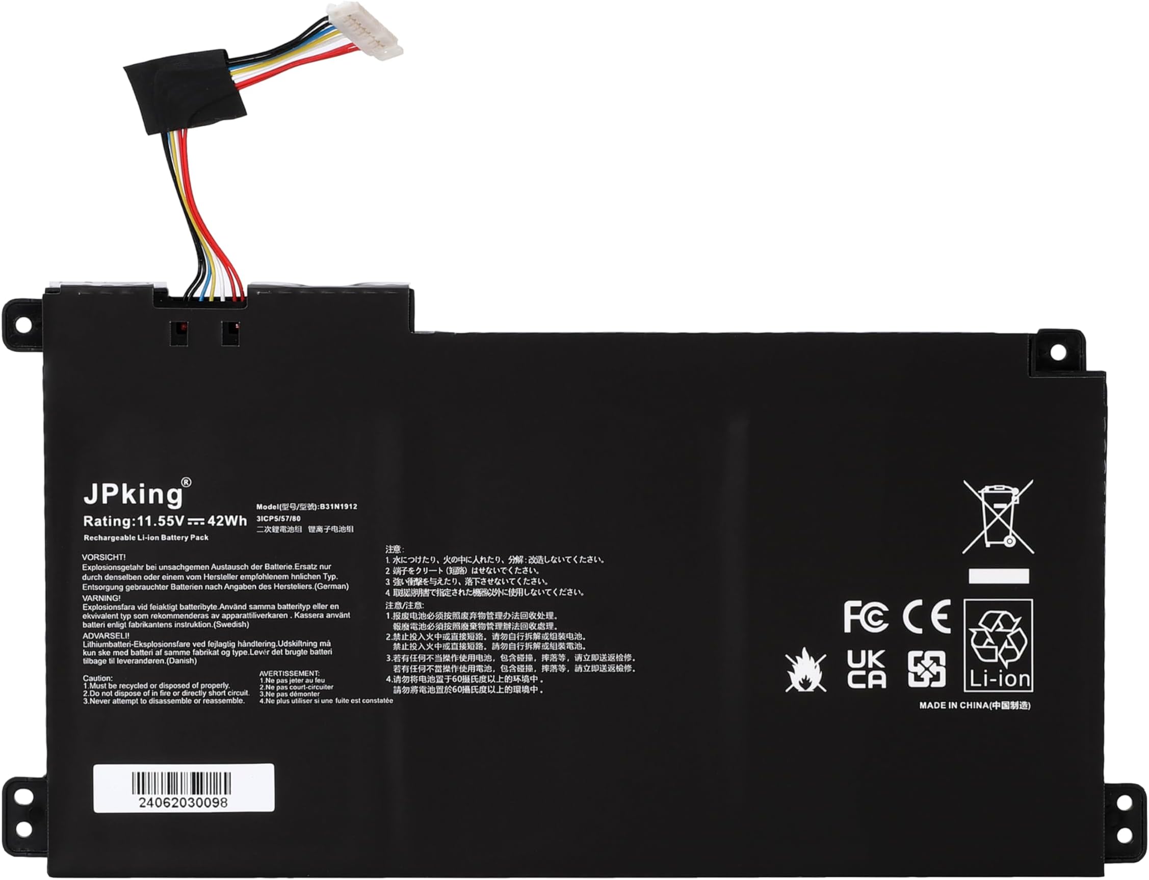 JPking B31N1912 Laptop Batterij voor ASUS Vivobook 14 E410MA L410MA E410KA E510KA E510MA R429MA Series Laptop 0B200-03680000 0B200-03680200 L410MA L510MA F414MA R522MA E410KA-EK037WS E410KA-EK037TS
