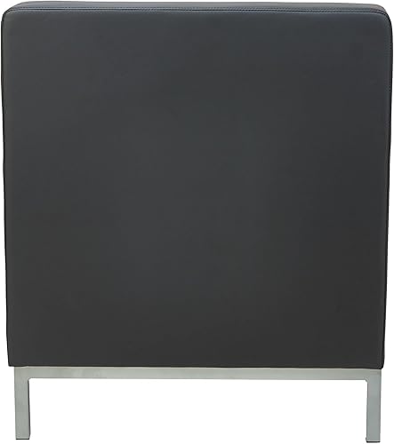 Miniatura 9 de Alera ALEQB8116P Serie QUB 26.38 in. x 26.38 in. x 30.5 in. Asiento central de estación de carga seccional L sin brazos con (2) puertos USB y salida