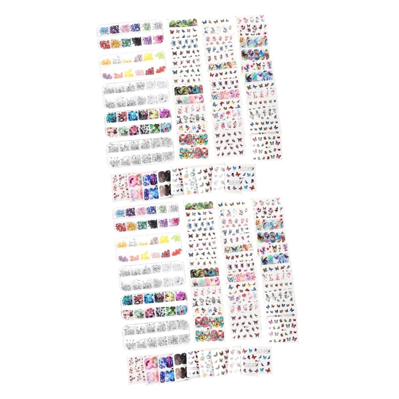 CALLARON 2 Set Adesivi per Unghie con Decorazioni Accessori Nail Art Facili Usare per Principianti e Manicure Casa