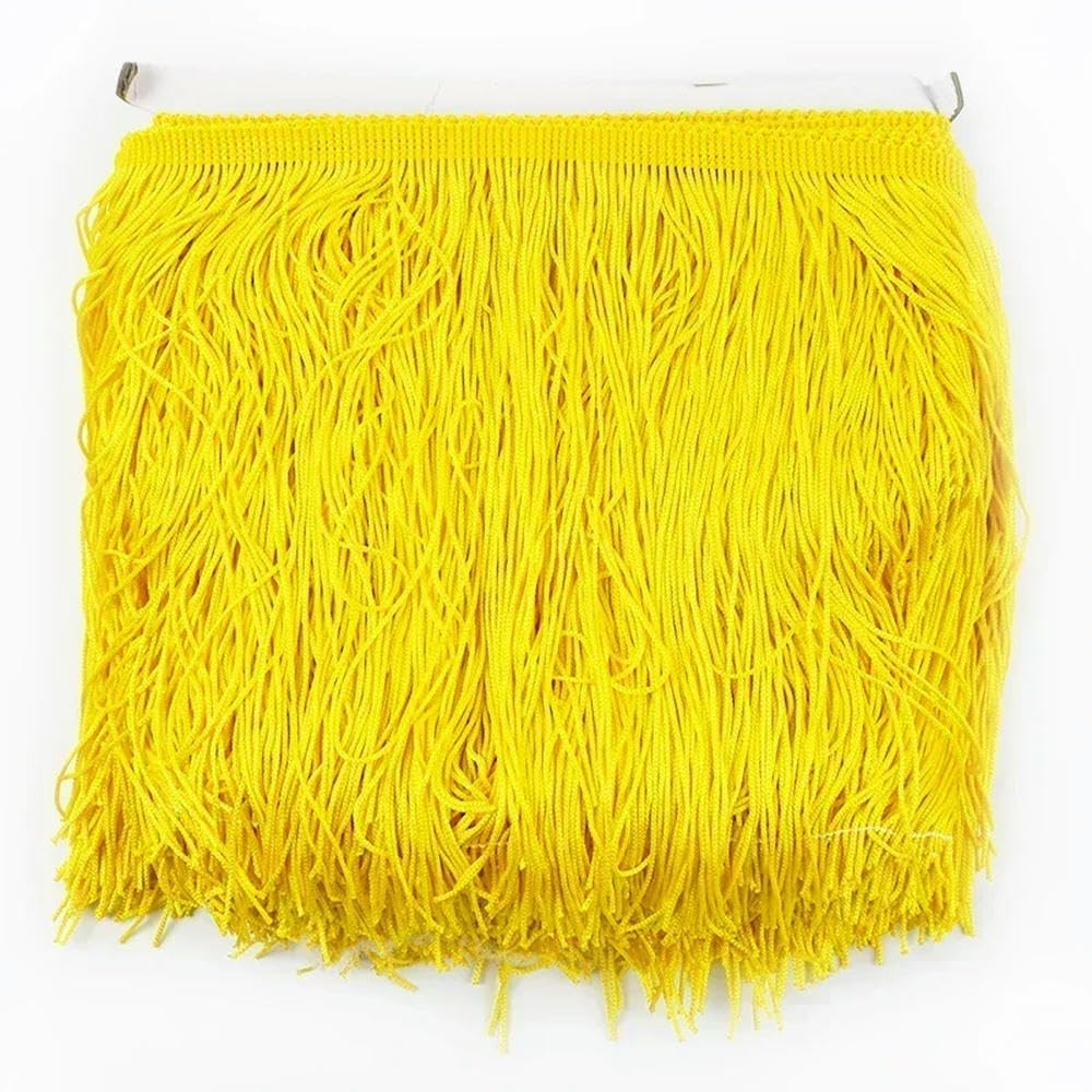 VIXDA 10Yards 10-30cm Color Tassel Fringes Sewing Curtain Stage Garment Lace Trim Latin Dance Dress Fringe Tassels DIY Craft