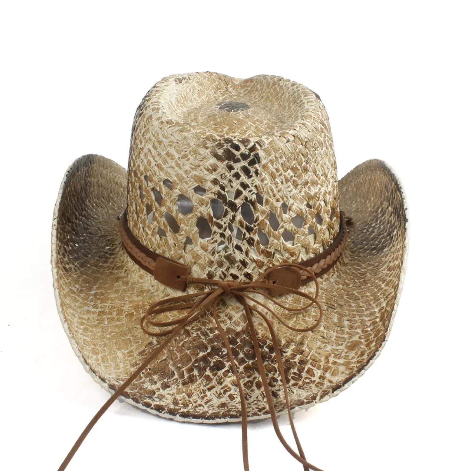 Sonnenhut Strohhut Hut Westlicher Cowboy Hut Für Frauen Männer Handgemachte Stroh Hombre Stroh Cowgirl Jazz Sun Caps