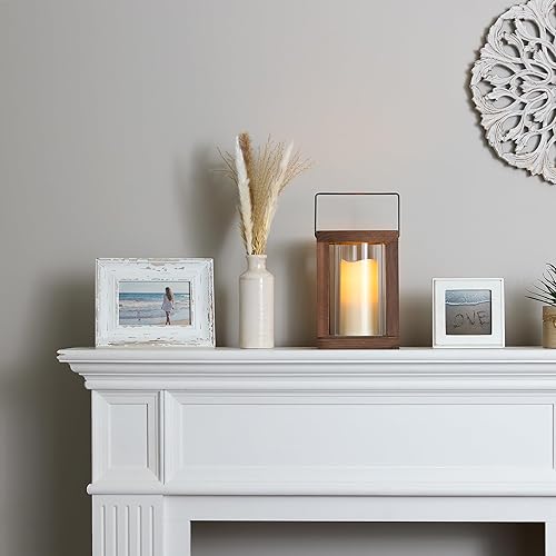 Vista 4 de Koehler 10015437 - Farol rústico de madera para jardín, de 9 pulgadas, sin tamaño, color marrón