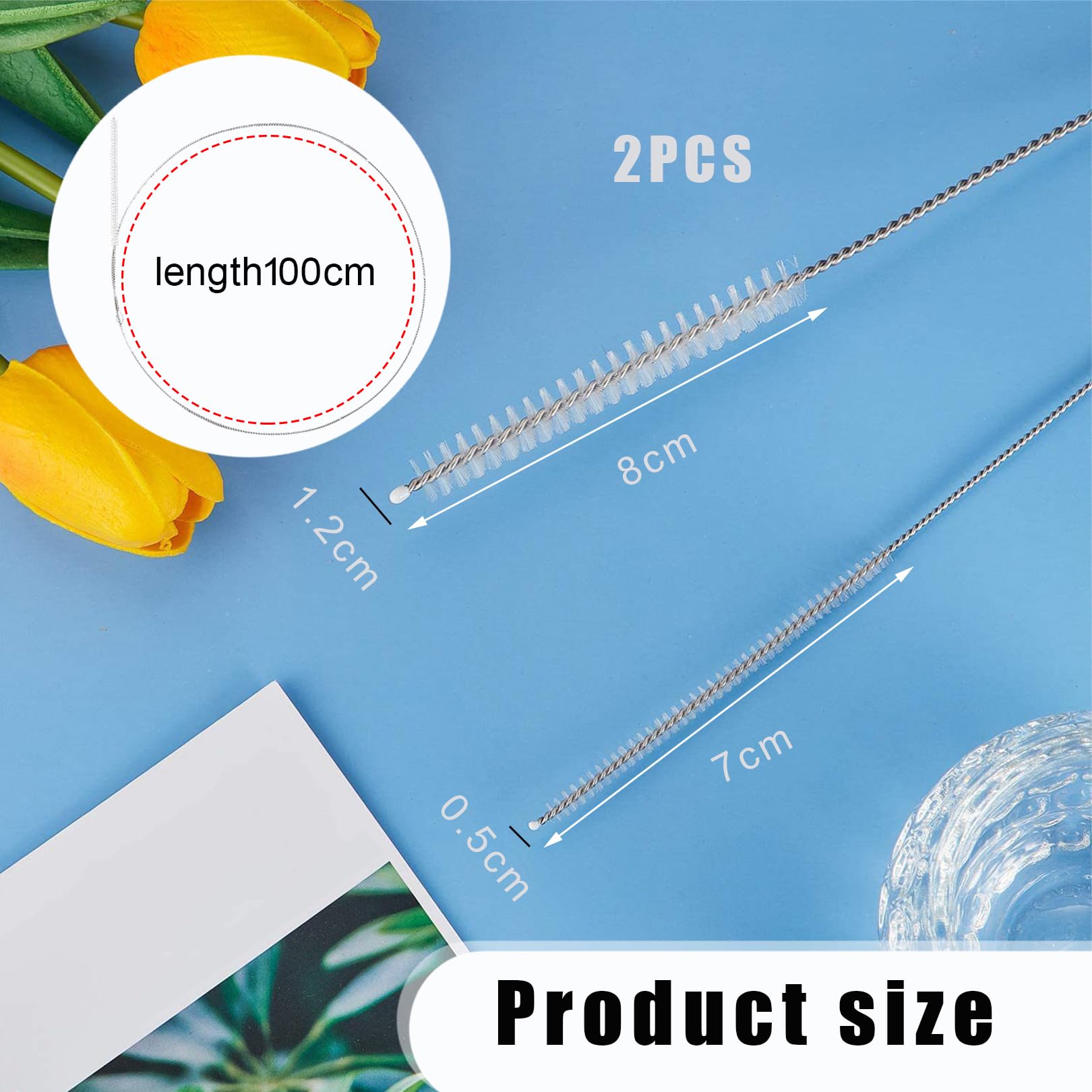 Cepillos de limpieza flexibles de acero inoxidable 100 cm para tuberías