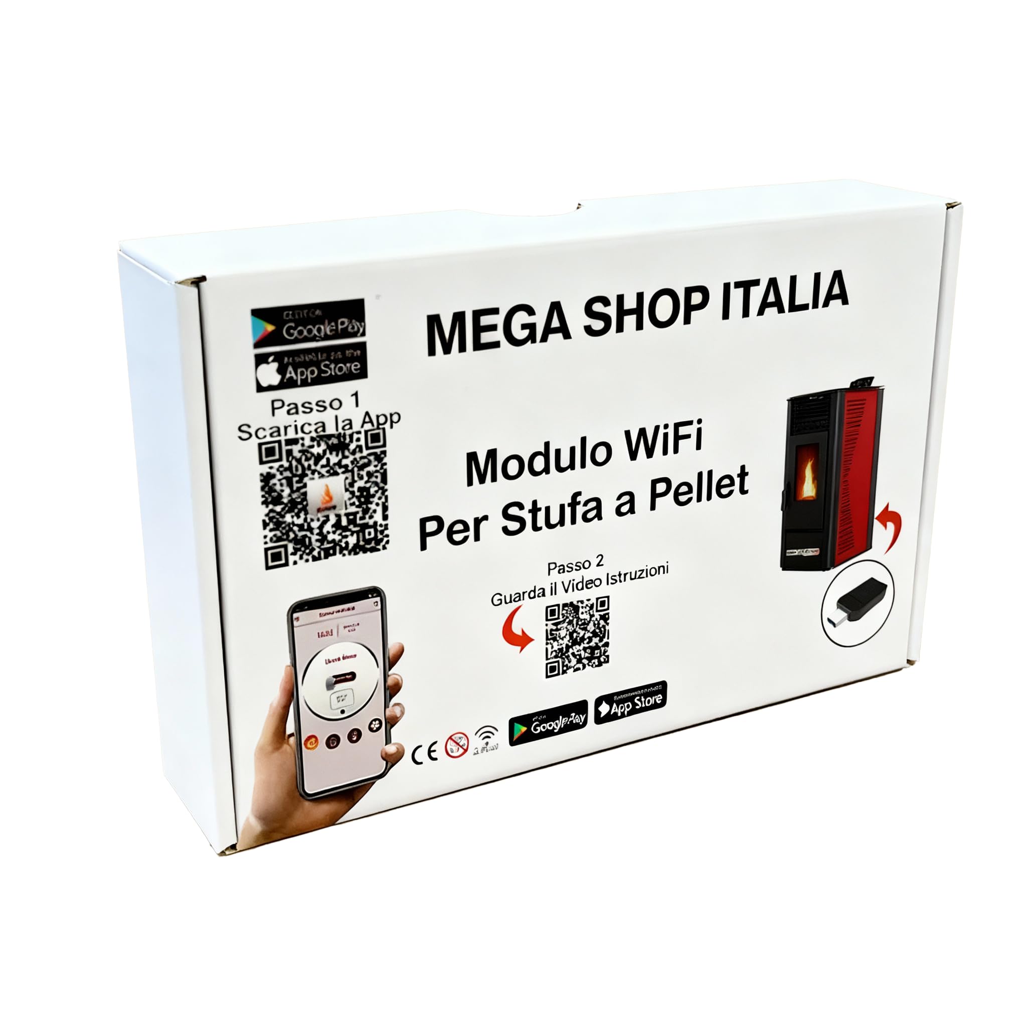 Modulo Wi-Fi per Stufa a Pellet Rodi KM10 con App Collegamento Remoto
