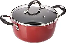 Caçarola de Alumínio com Revestimento Interno de Antiaderente Dimetro 22Cm, Tramontina, Mônaco 20860722, Vermelho