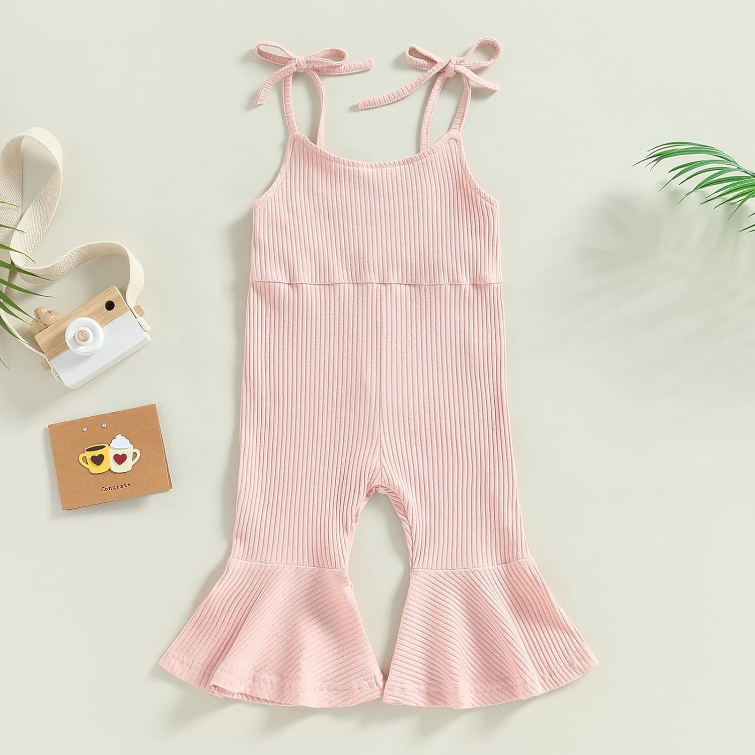 ZAXARRA Toddler Baby Girl Clothes Baby Girl Jumpsuit Romper Baby Overalls Straps Bell-Bottom Pants Baby Fall Summer Outfits - Image 2