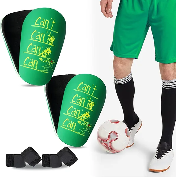 Mini Soccer Shin Guards, 2 Pairs - Extra Small, Fixed Straps, Calf Protection