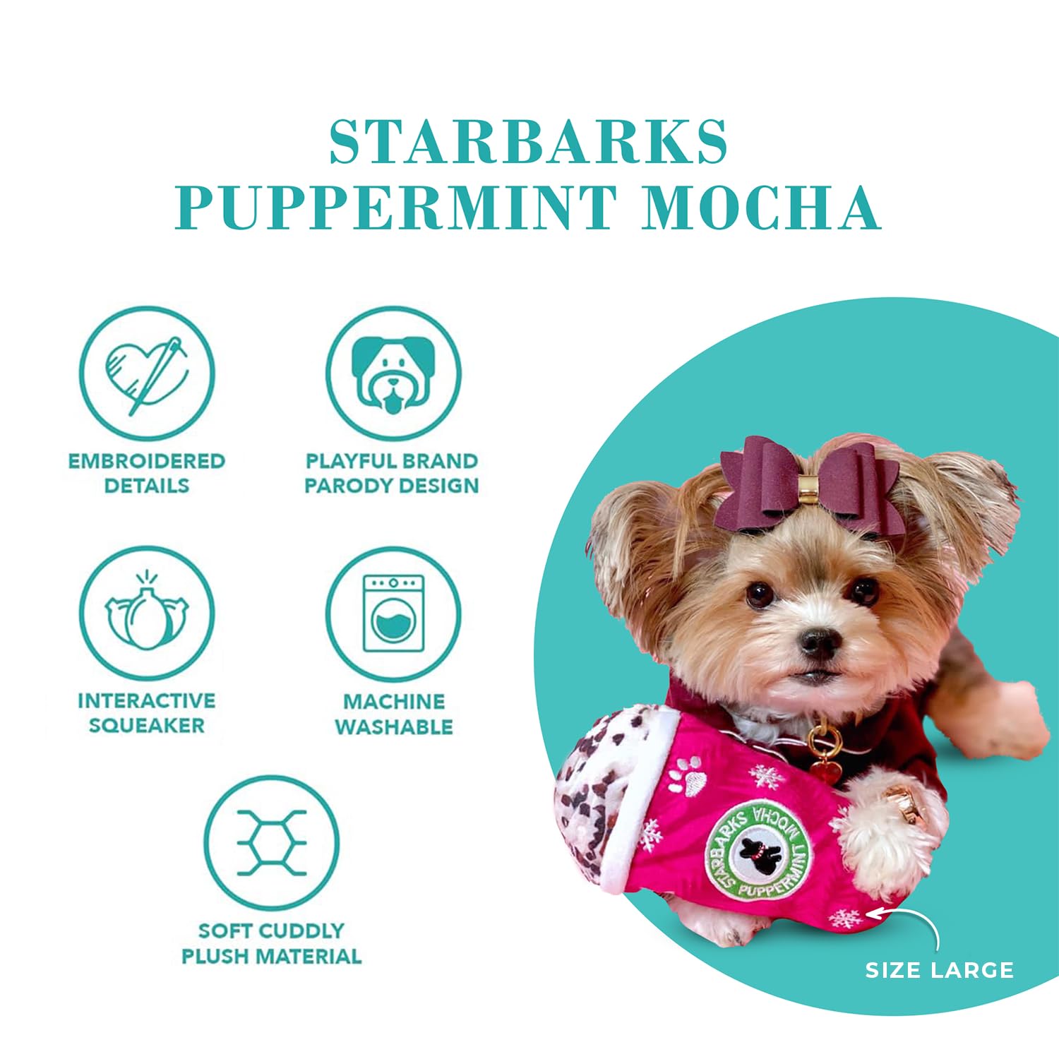 Pet Supplies : Haute Diggity Dog Starbarks Puppermint Mocha Plush