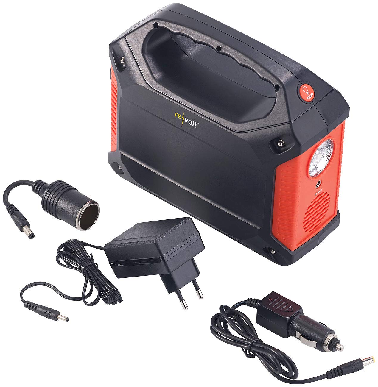 revolt Powerbank 230V: Powerstation & Solar-Generator, 155 Wh, 230 V, 12 V, USB, 180 Watt (Powerbank & Solar-Konverter, 230V, Ah)