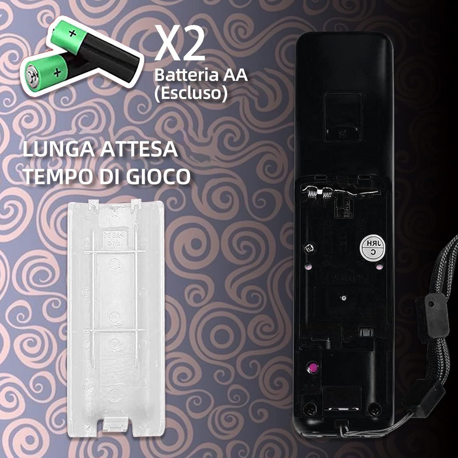 AUFGLO Pack de 2 manettes Wii - Télécommande Wii avec étui en silicone et dragonne (noir+blanc)