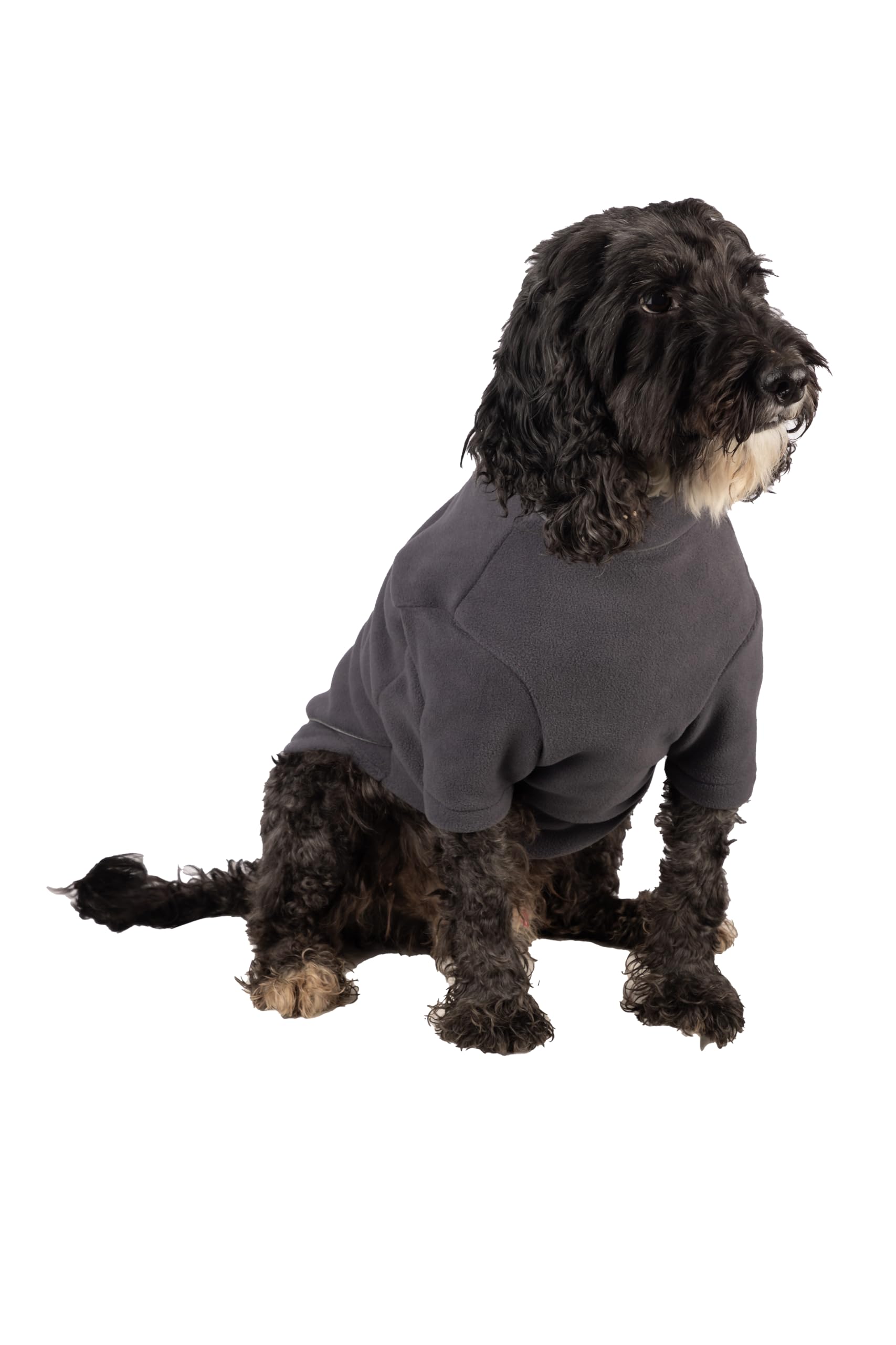 Fleece Dog Jumper Puppy Jacket Winter Coat XS, S, M, L, XL Pet Clothes Rydale 18 Colours (Dark Grey, XL)