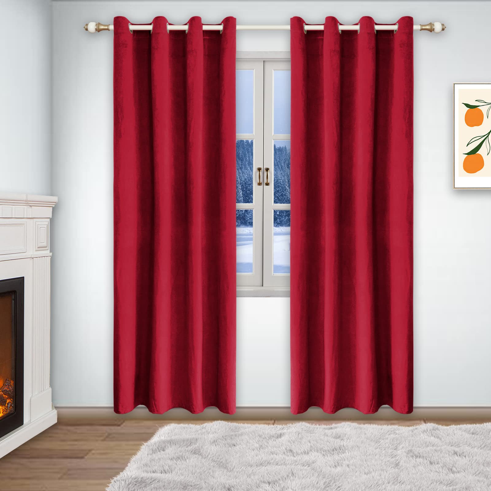 Rideaux Occultants Enfant – Lot De 2, 117x137 Cm Chacun – Impression Fée Papillon, Isolant Thermique, Oeillets - 3