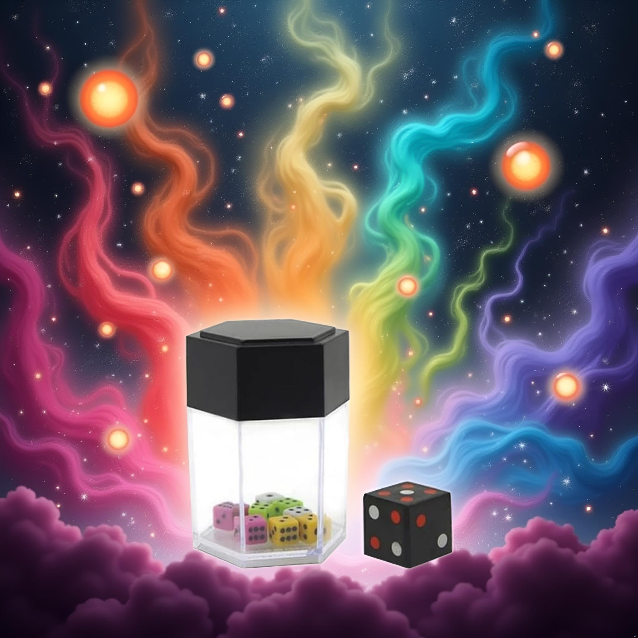 1Set Multicolor Magician's Dice Props Explosion Magic Trick Dice Magic Prop Novelty Funny Toy Close-Up Performance Joke Prank Use Safety Convenient to Carry - Image 4