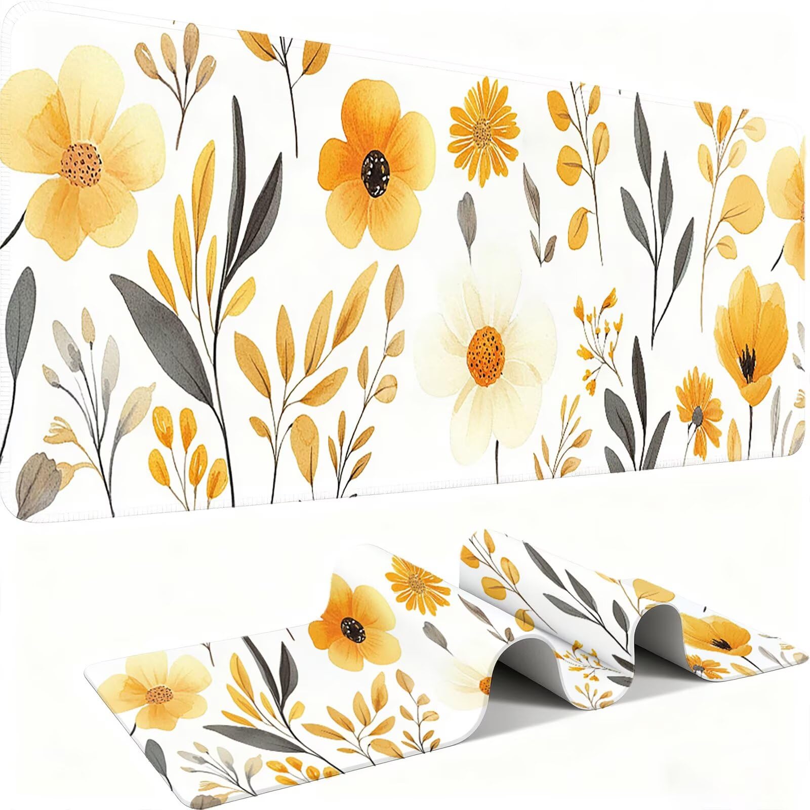 Podkładka pod mysz 1200 x 600 mm Podkładka pod mysz dla graczy, bardzo cienka podkładka na biurko, antypoślizgowa gumowa podstawa, zmywalna, ulepszona prędkość i precyzja do komputera, komputera