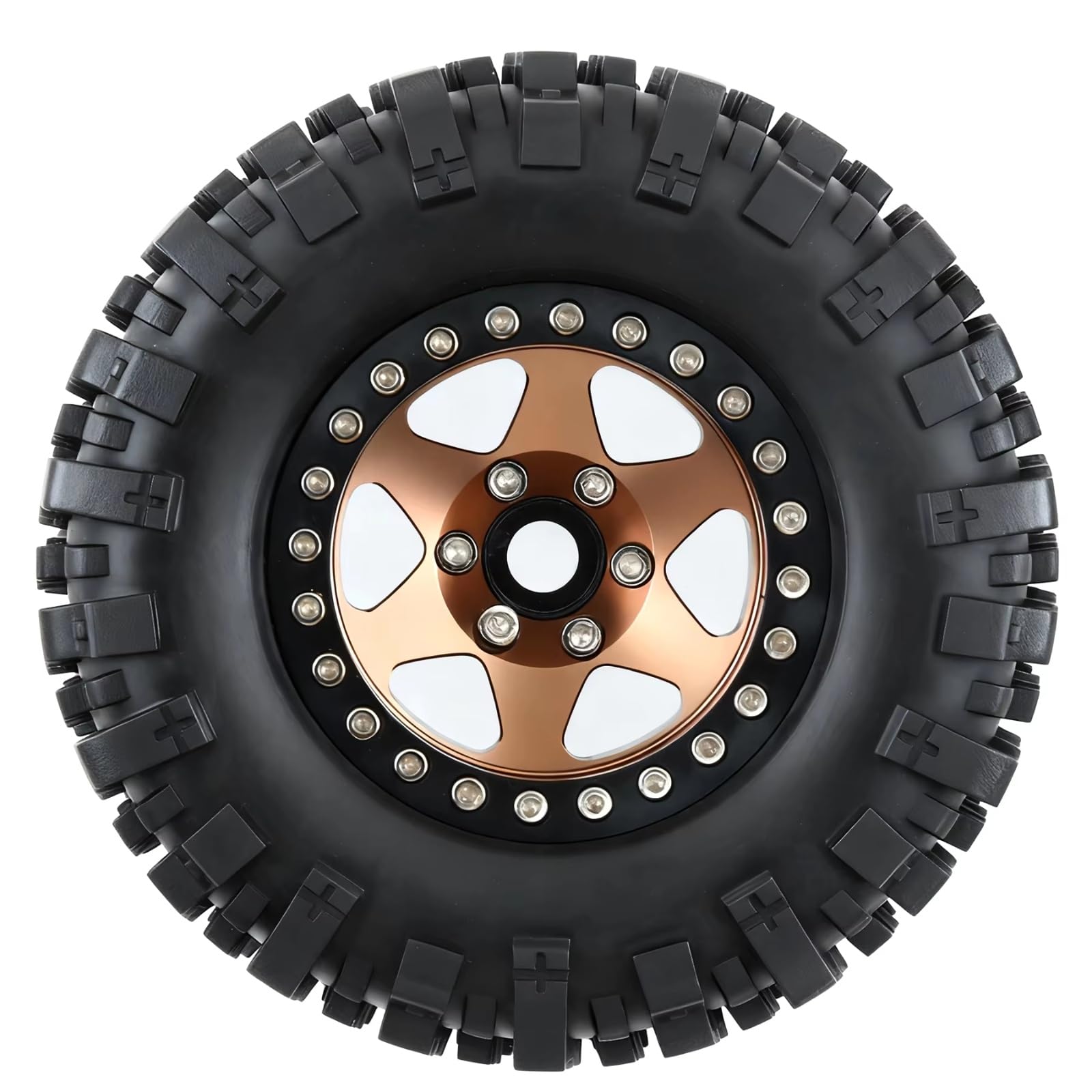 Compatibile Con Traxxas Per TRX4 D90 Per Axial Per SCX10 II III 1/10 RC Ricambi Auto Accessori 95mm 1.9 "Beadlock Wheel Rim E Set Di Pneumatici RC Ruote Gomma