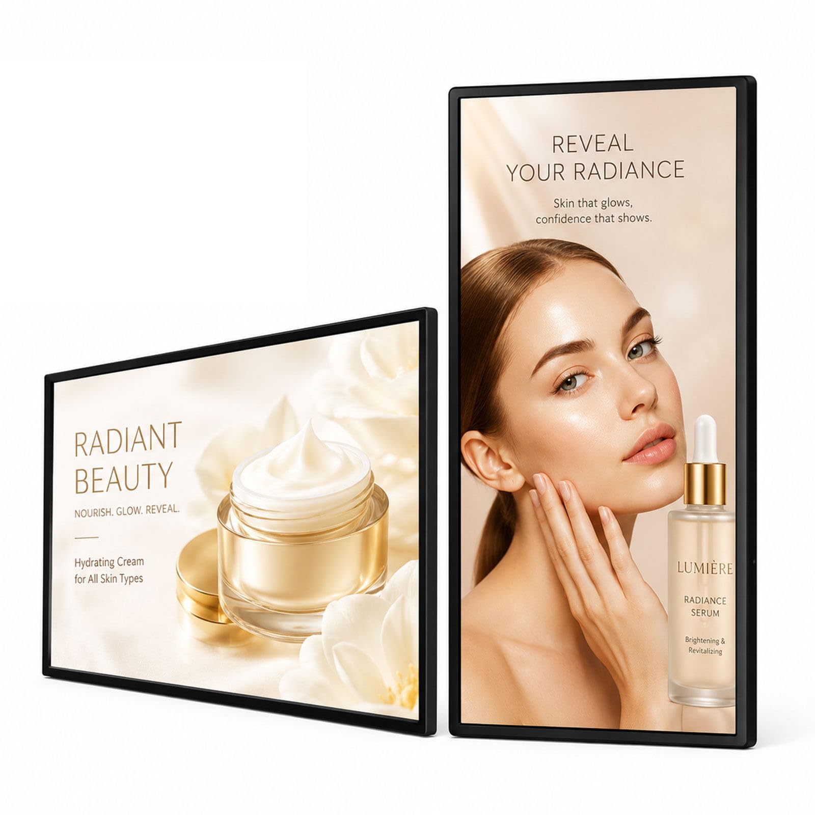 Display Pubblicitario Split Screen per Negozi 32"+Bracket