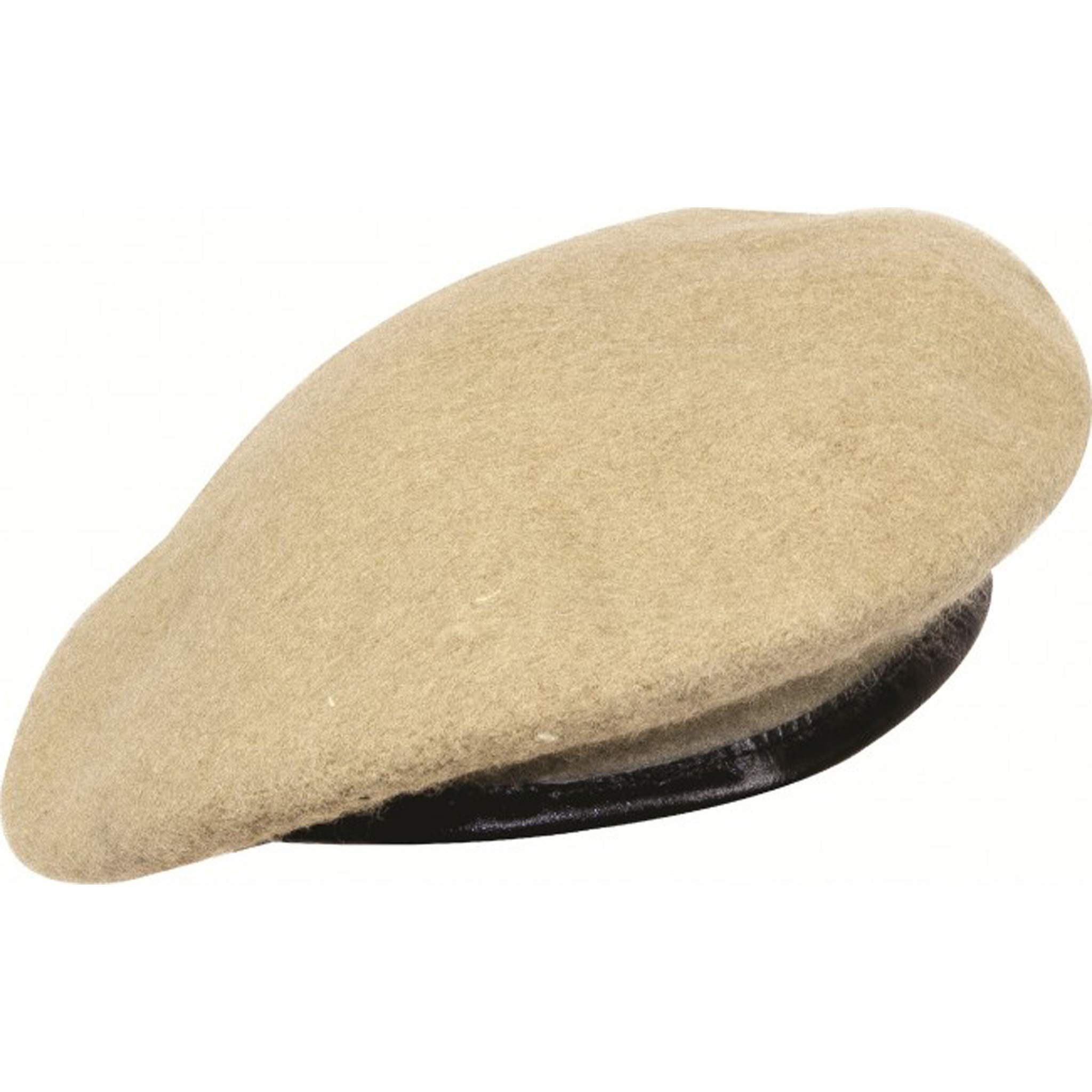 Military Pure Wool Army Desert Ops Sand Beret Large Cap