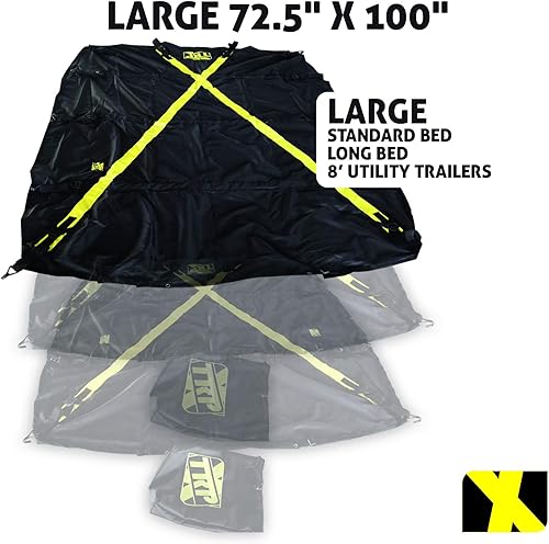 Miniatura 7 de The X-Cover by TRPx - Funda mediana para remolque y caja de camión, sistema integrado de lona negra resistente y amarre. Compatible con cama corta,