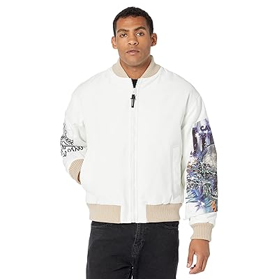 Just Cavalli Padded Nylon Bomber Jacket Men