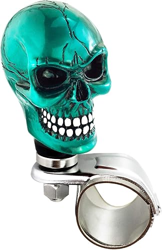 Miniatura 28 de Arenbel Pomo Suicida Brody con forma de calavera para volante de automóvil, giratorio, mango de agarre para la mayoría de vehículos, camiones, Negro