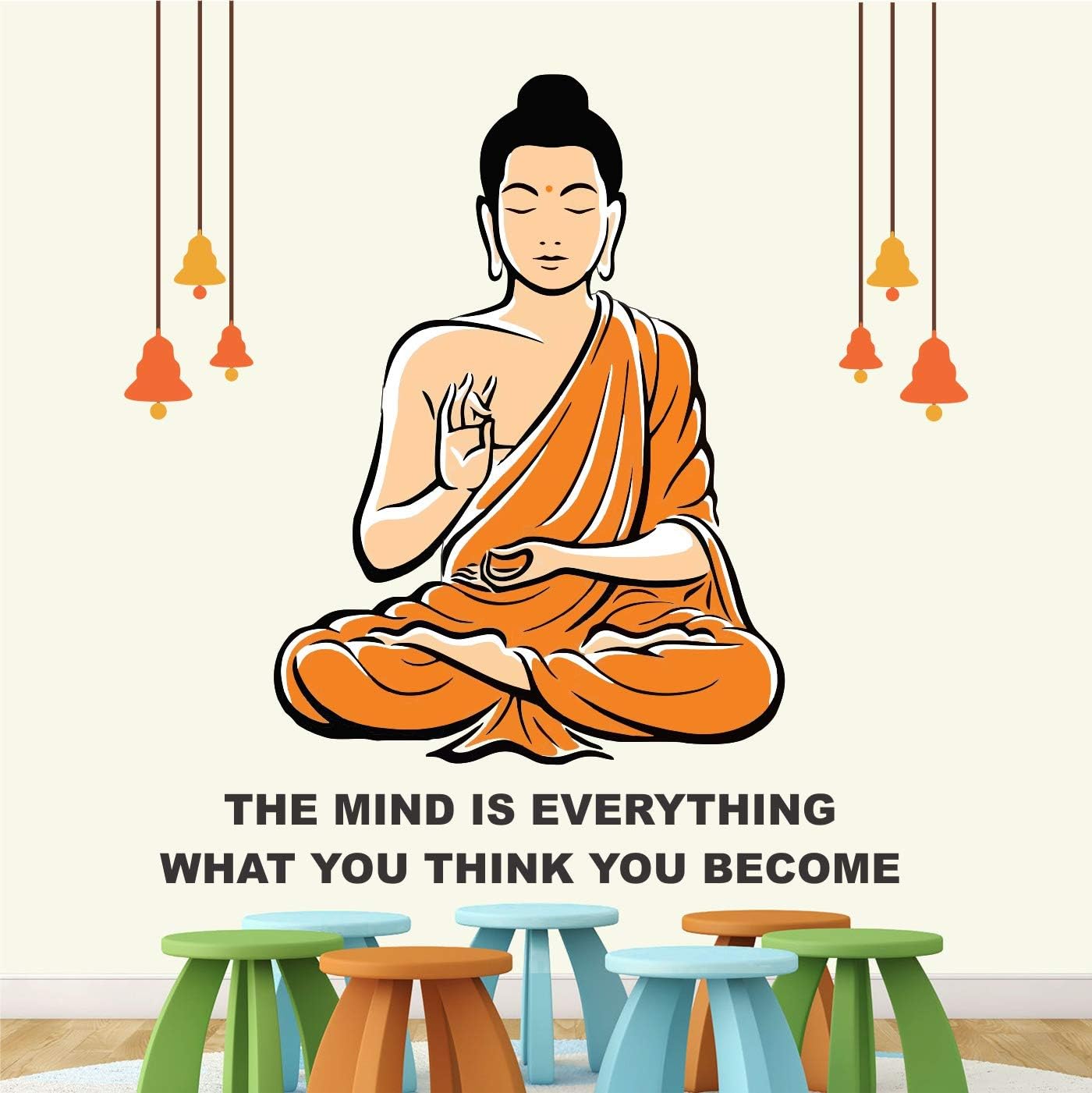 The Mind is Everything - What You Think You Become -Buddha - Office - Inspirational - Motivational - Quotes - Wall Sticker -SM736 (Multi Colour, Vinyl - 95cm X 85 cm) (B0D6BQ21J2) Amazon Price History, Amazon Price Tracker
