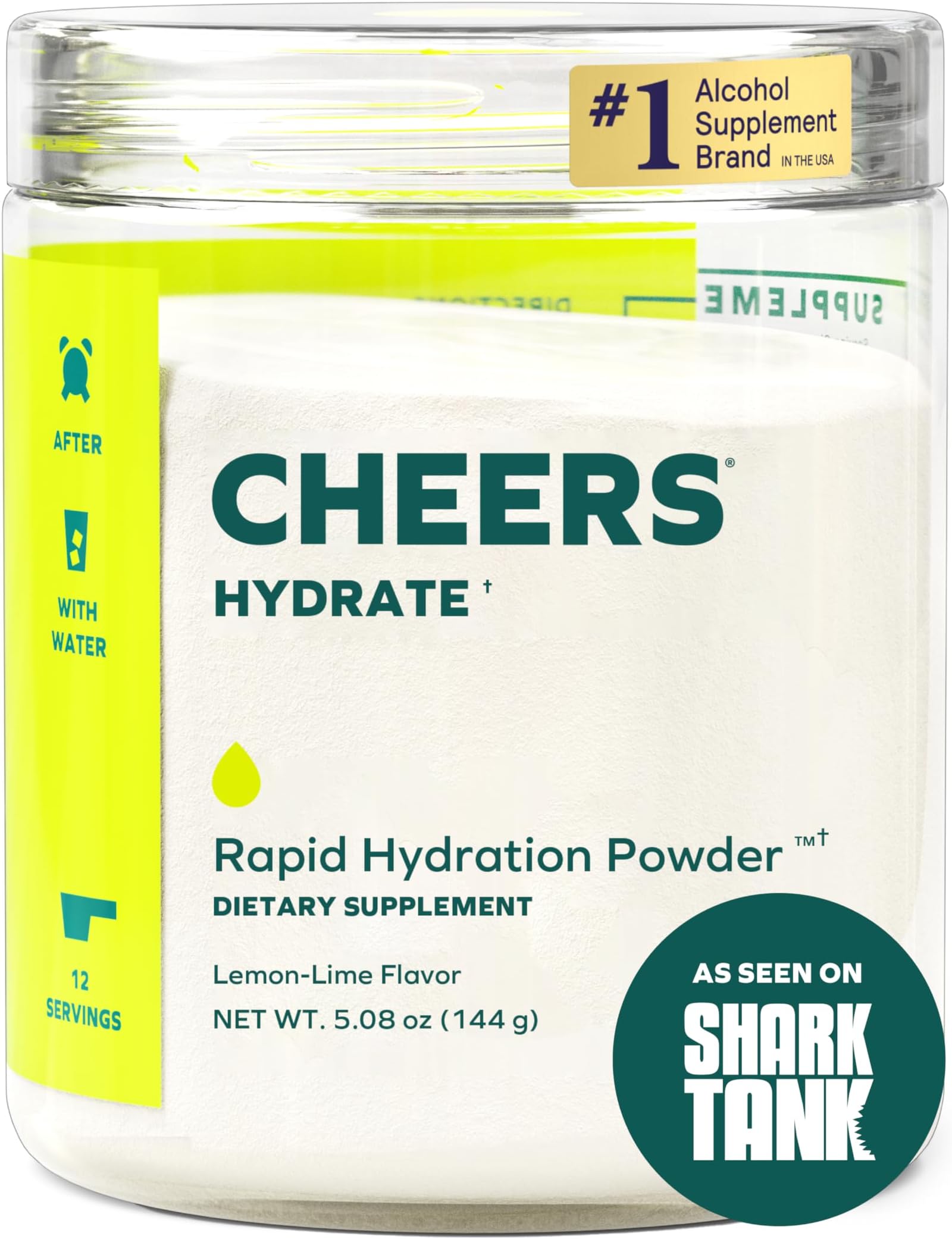Cheers Hydrate | Oral Rehydration Solution | Electrolytes for Rapid Hydration | Lemon Lime Flavor | 12 Servings | Electrolyte Supplement with Sodium, Potassium, Glucose
