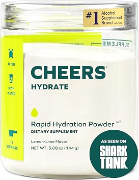 Cheers Hydrate | Oral Rehydration Solution | Electrolytes for Rapid Hydration | Lemon Lime Flavor | 12 Servings | Electrolyte Supplement with Sodium, Potassium, Glucose