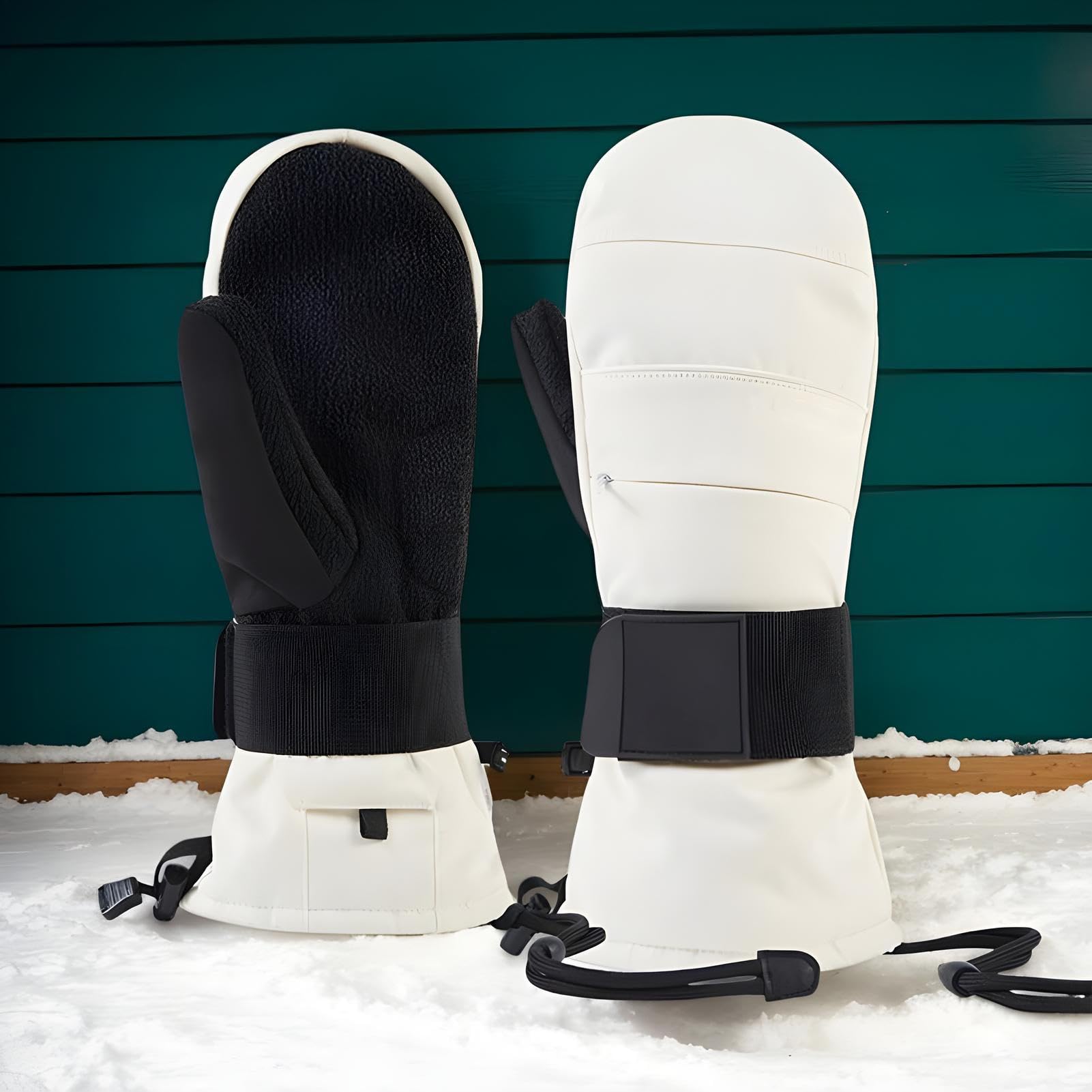 Guantes de invierno | Guantes cálidos para pantalla táctil | con protector de muñeca con forro polar guantes de ciclismo - para hombre, invierno, motocicleta, ciclismo, conducción