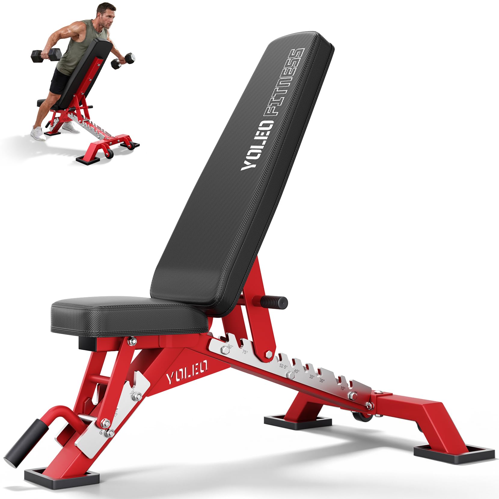 YOLEO Commercial Adjustable Weight Bench