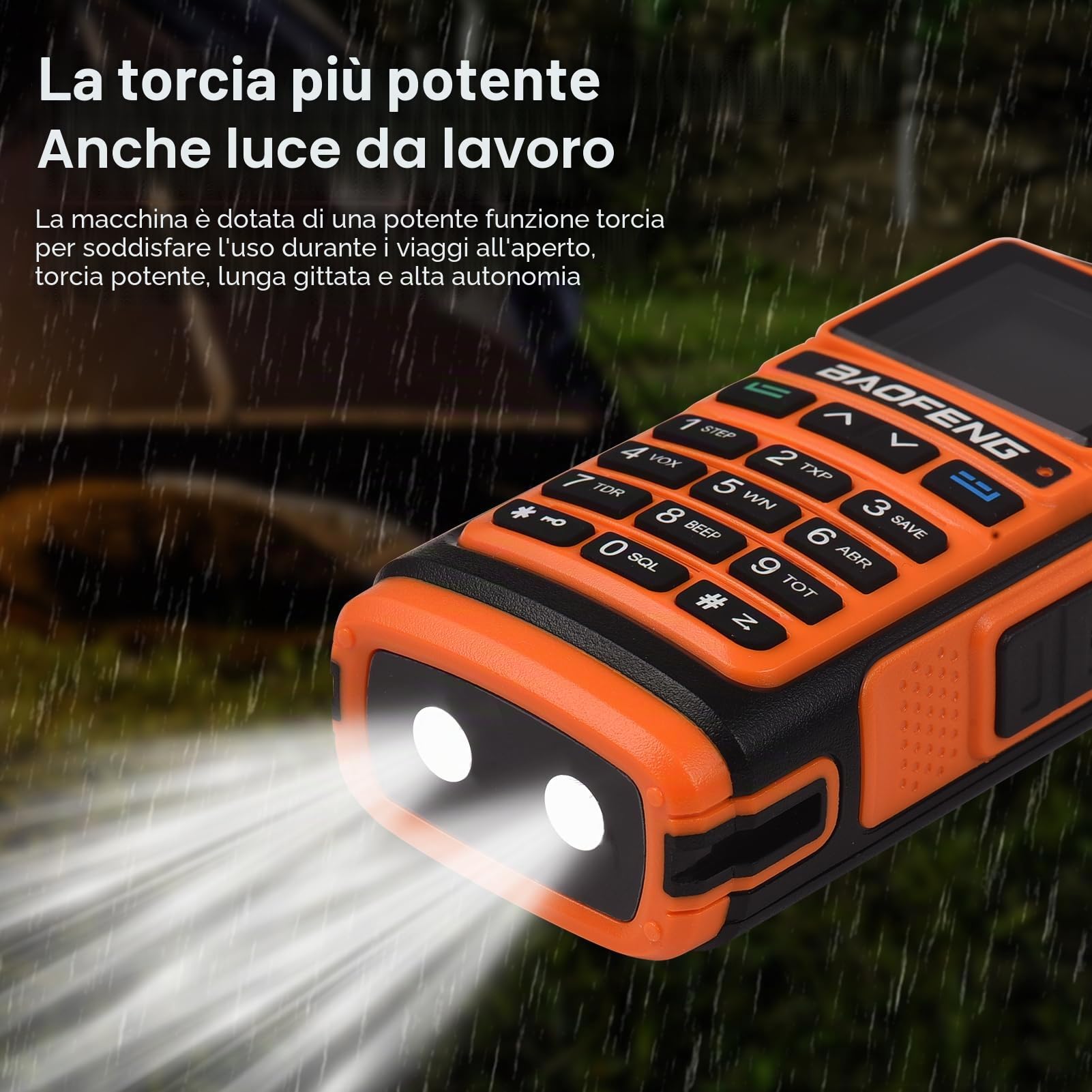 Baofeng BF 17 Walkie talkie a lungo raggio a due vie a due vie con doppia ricezione una frequenza chiave corrispondente a chiamate riservate sicure per le (Plug)