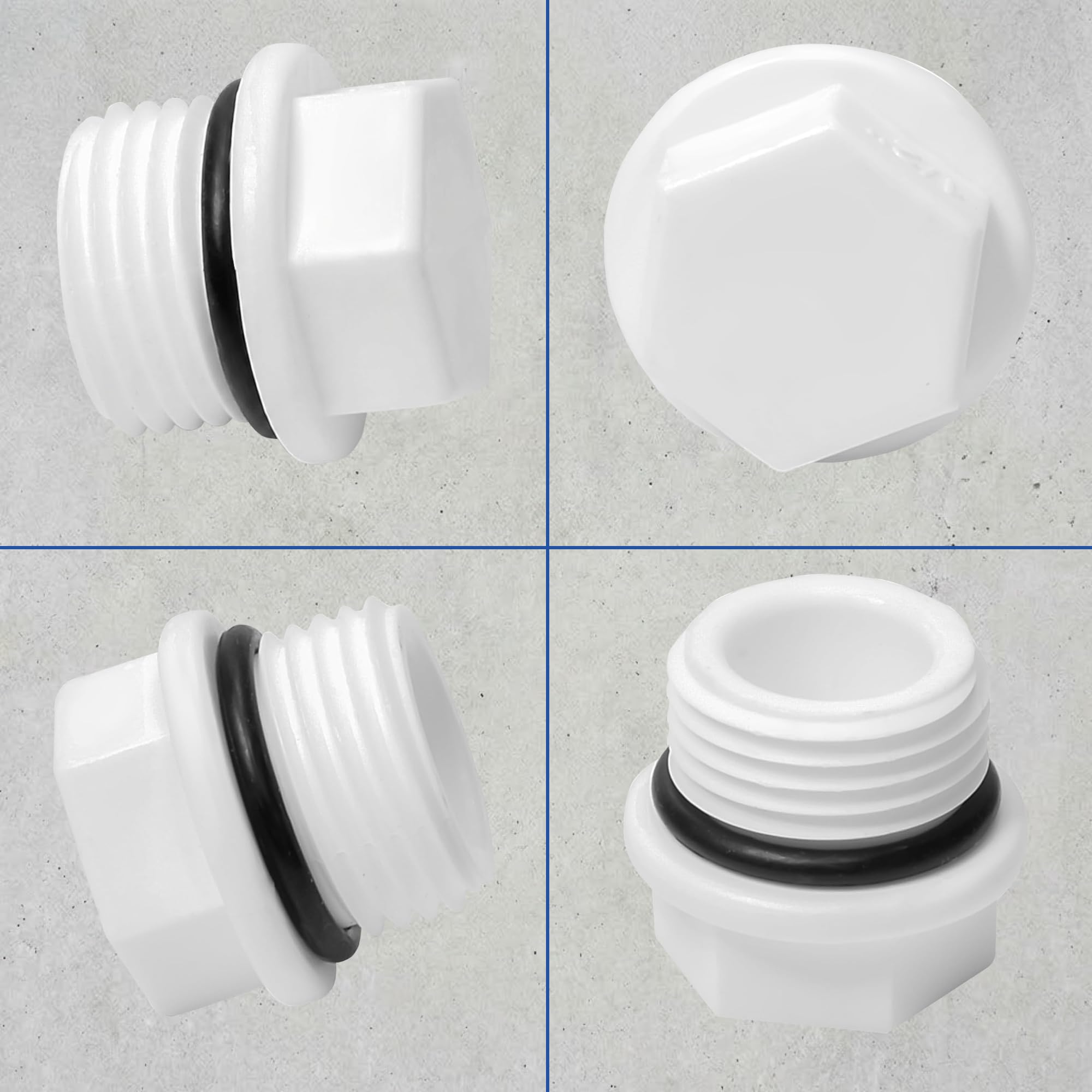 100 Stück 1,27 cm PVC-Stecker Außengewinde | 1,27 cm PVC-Rohrendkappe | 1,27 cm MNPT Außenrohrkappe für Wasserversorgung und Bewässerung