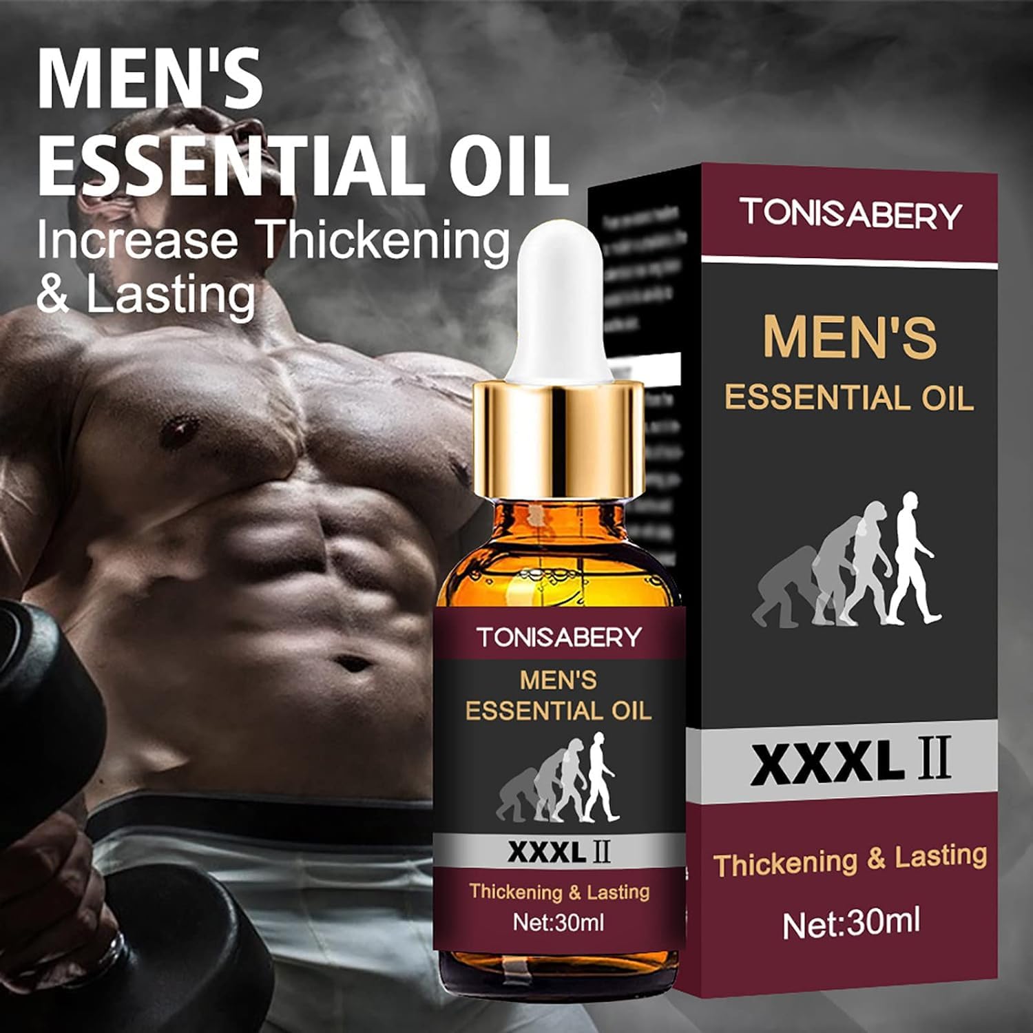Tonisabery Enlargement Oil for Men, Tonisabery Men's Essential Oil Thickening Increase Size for Male by Tonisaberey Oil 30ml, Jojoba