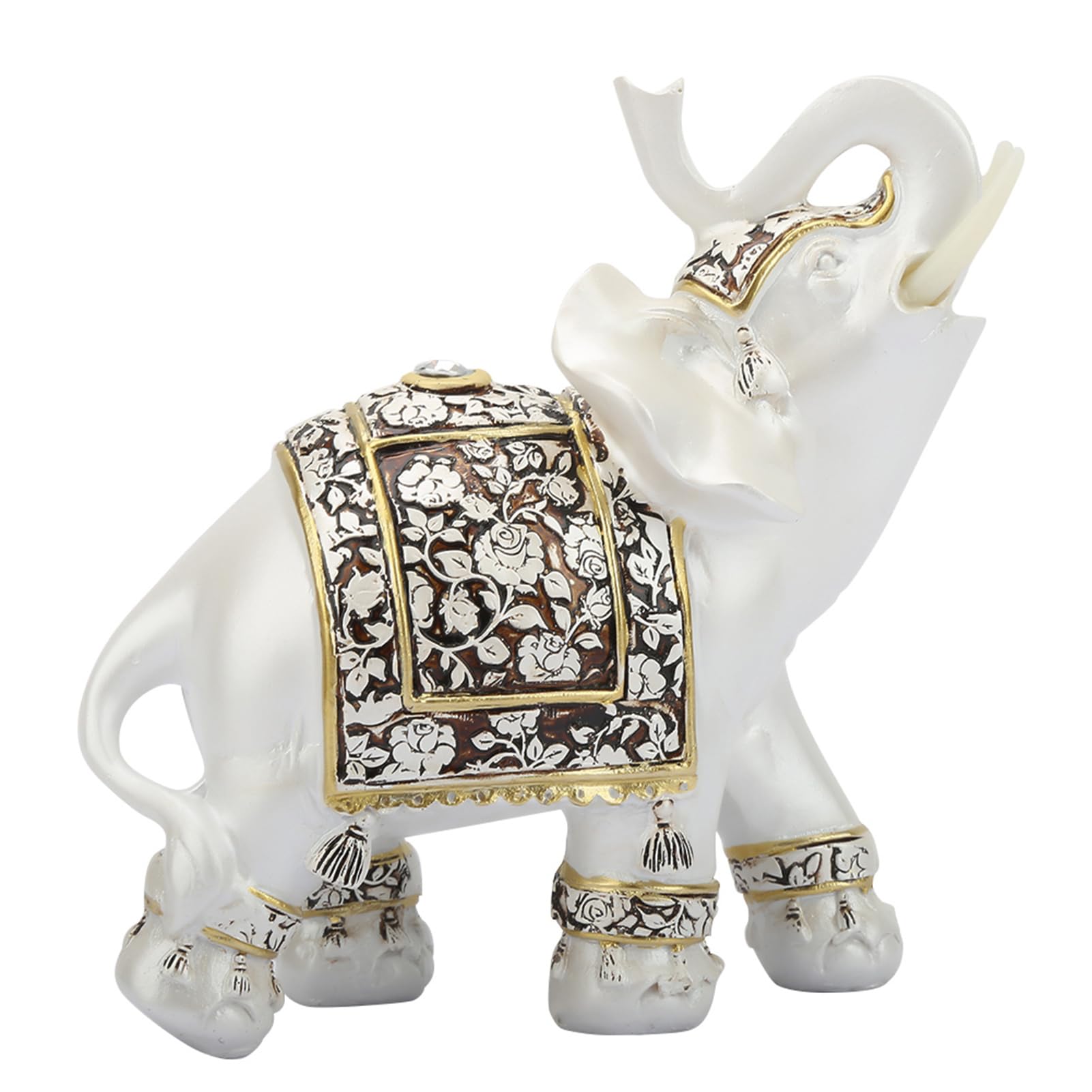 Mini figuras de elefante, modelo vintage de elefante blanco riqueza y estatuas de elefante de la suerte, decoración del hogar, escultura de elefante vívido para decoración del hogar y