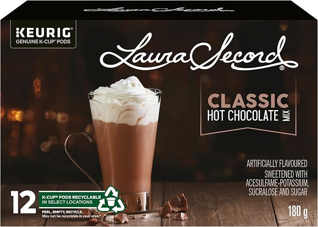 Laura Secord Hot Mélange de chocolat Pochettes de café K-Cup, 12 Compte pour Keurig Cafetières