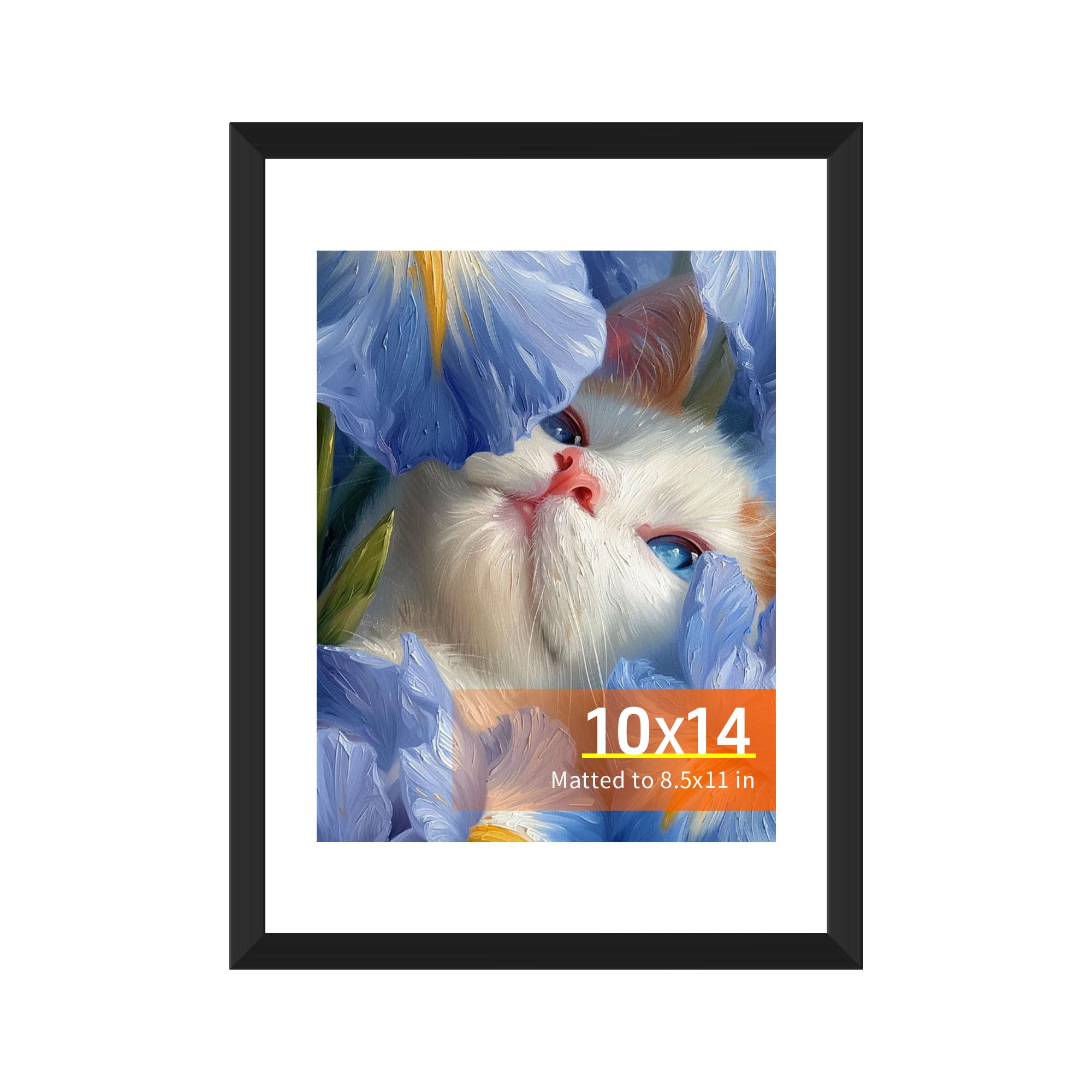 Arrow king 11x14 Black Picture Frame, Display Pictures 8x10 with Mat or 11x14 Without Mat, Wall or Tabletop Display with Stand, 1 Pack — view 15