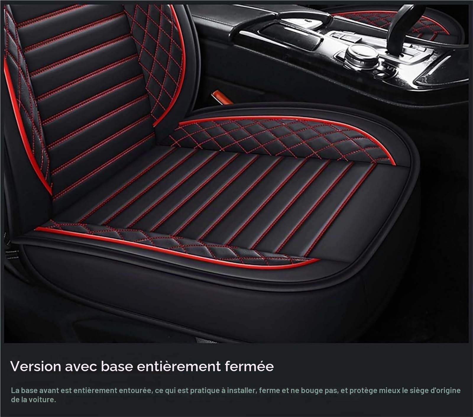 Housse Siege Voiture pour Nissan Qashqai e-POWER (2023-2025), Coussin en Cuir De Première Imperméable Et Résistant À l'usure, Housses Siege Avant Arrière Auto Protection Accessoire(Black white)