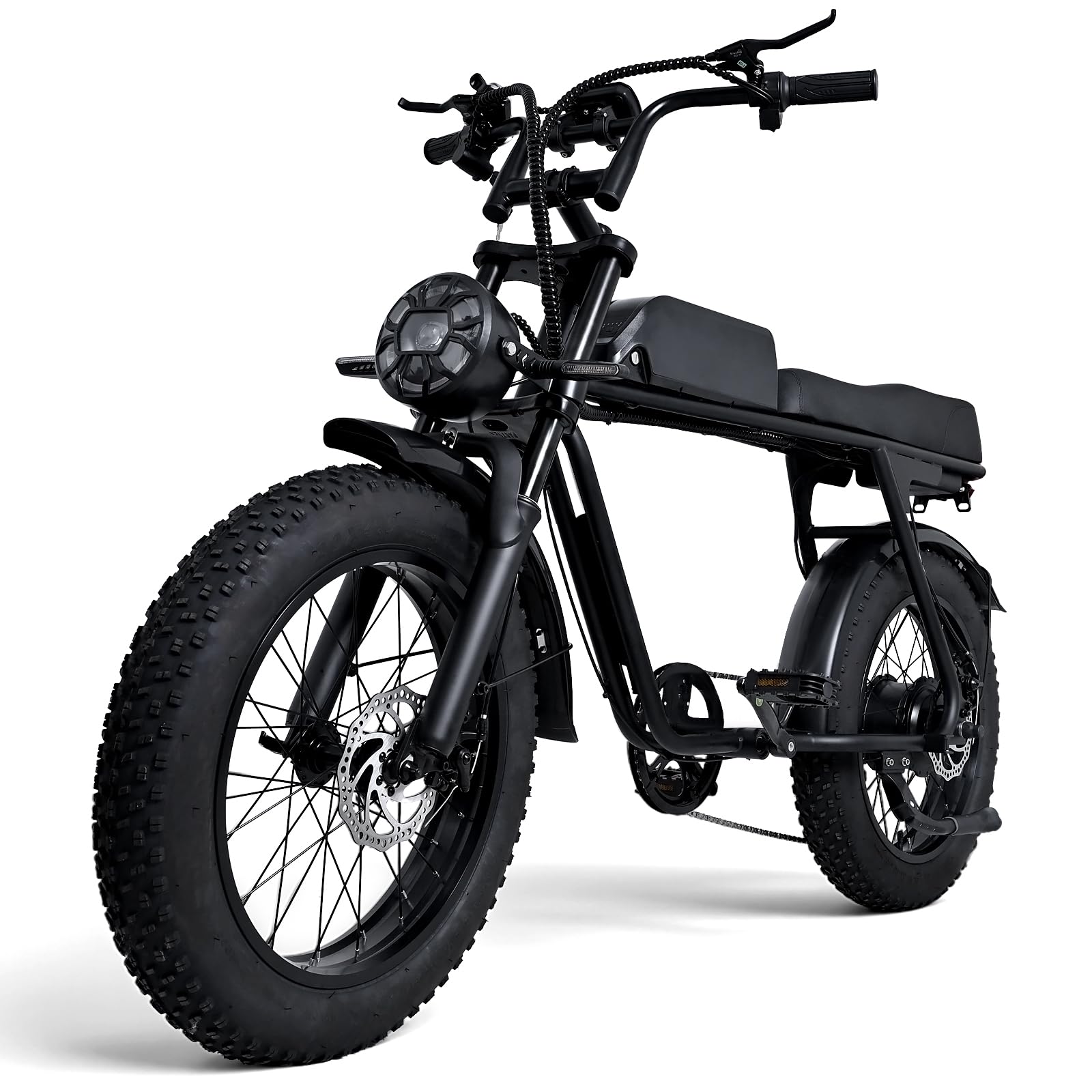 Electric Dirt Bike for Adults&Teens, 20 * 4 Inch Fat Tire 1500W Peak 30MPH Electric Bike with 48V 16AH 768Wh Battery, Dual Suspension