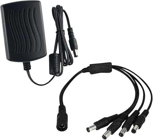 Miniatura 8 de ANNKE Cable de seguridad para cámara 4 cables de alimentación de video BNC todo en uno de 100 pies con CA a CC 12 V2 A y cable de alimentación