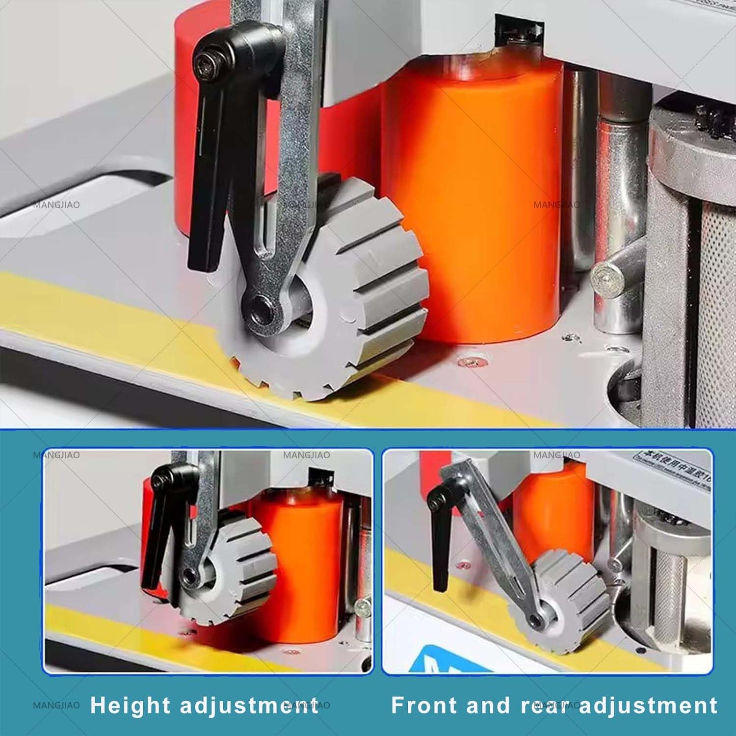 Edge Bander, máquina de velocidad ajustable con función de rotura automática de cinta y pegado de doble cara para bordes sin burbujas en varios materiales de tabla