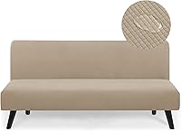 Vista 17 de Funda impermeable para futón sin brazos, funda de colchón para sofá cama, tamaño matrimonial, protector de muebles suave y elástico para mascotas