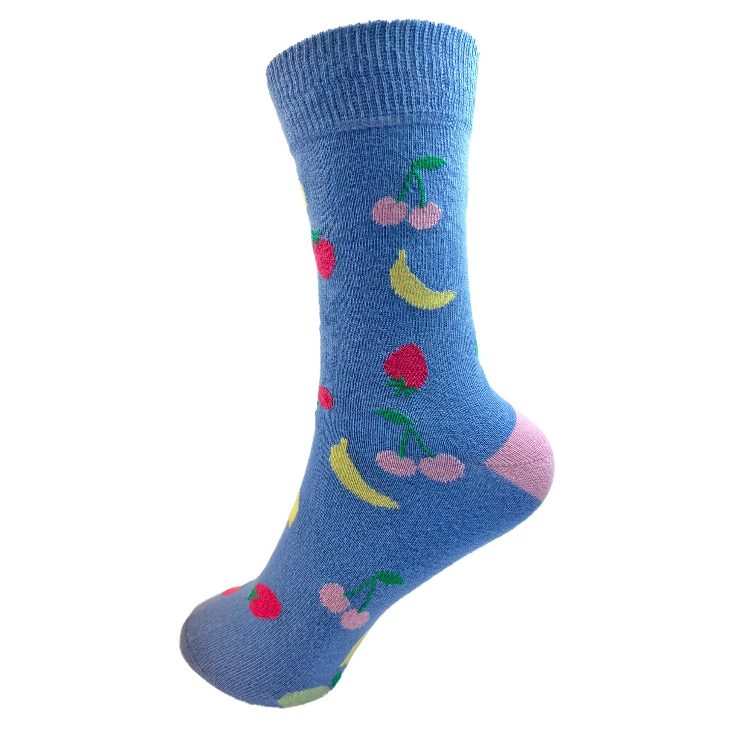 Love Kates Snazzy Socks You're The Zest! Fruity Ladies Socks Size 4-7 Novelty Sock Gift LKSOCK013, Blue - Image 2
