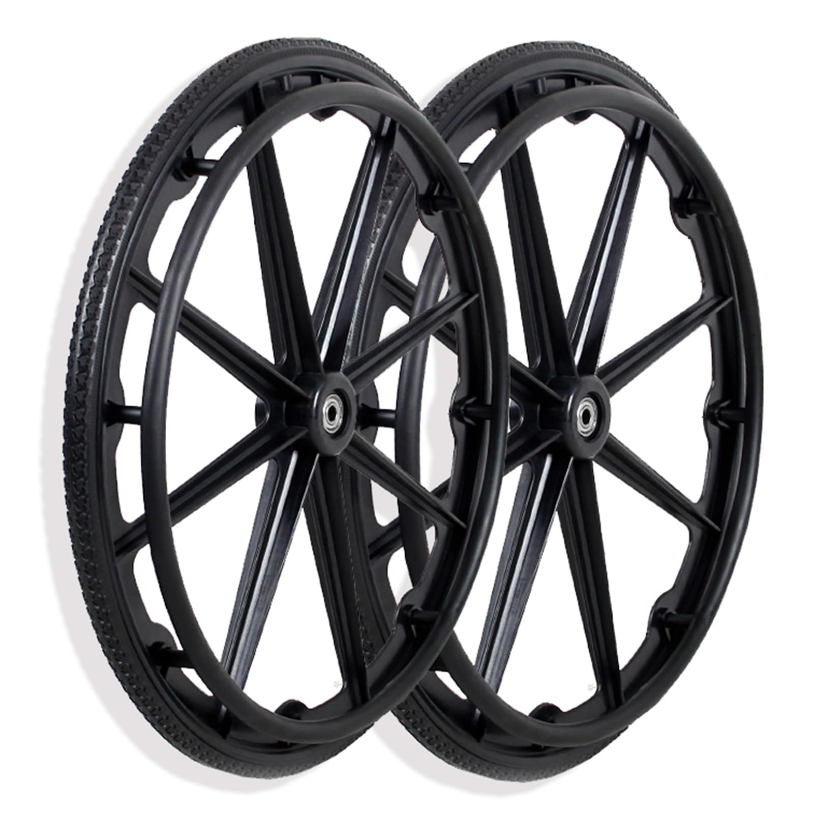 22/24 Calowe Tylne Koło do Wózka Inwalidzkiego z Napędem Ręcznym, Opony z Litego PU, łożyskiem 12 Mm(56cm(22inch))