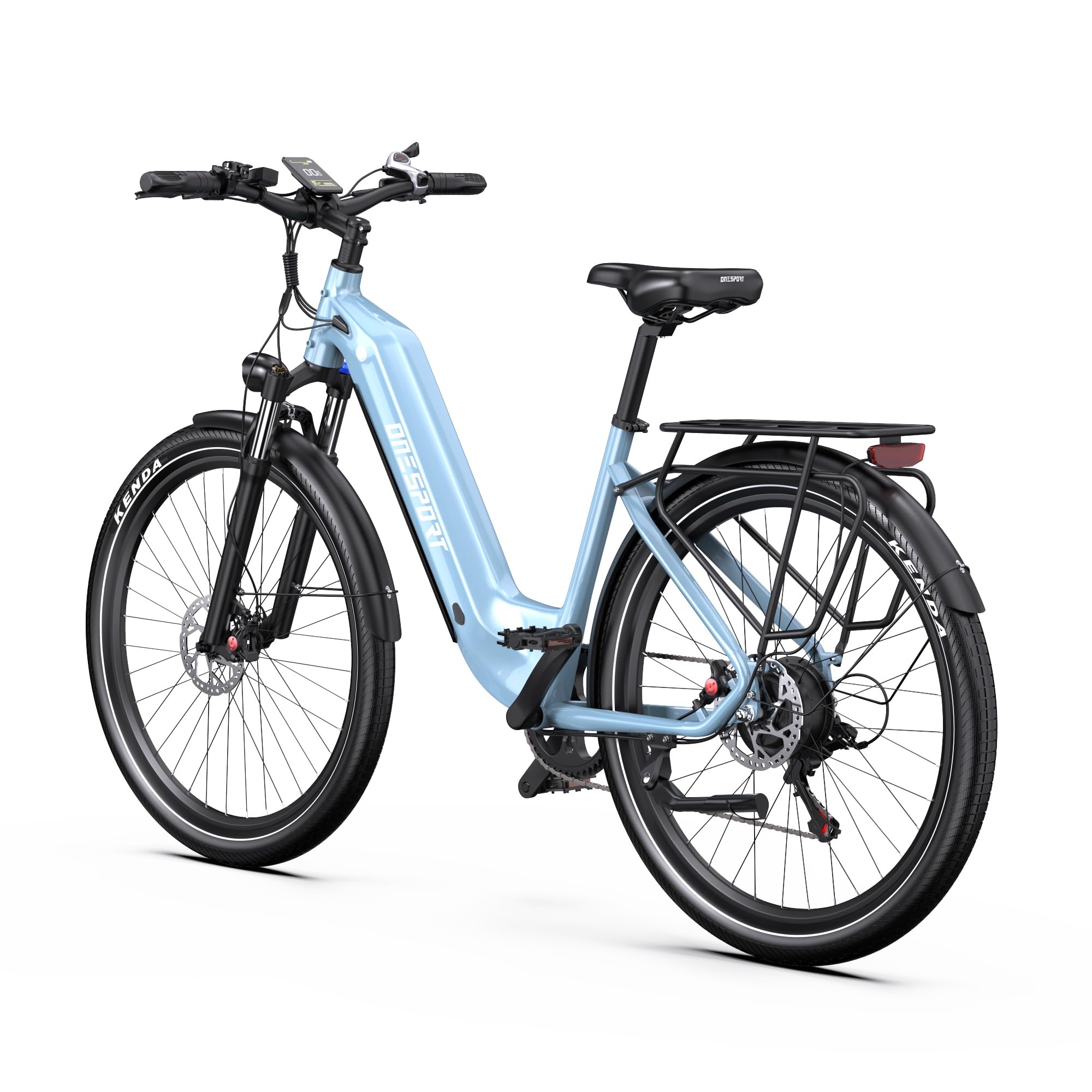 La bicicletta elettrica WT05 da 27,5 pollici con sensore di coppia offre un supporto naturale alla guida, una batteria integrata da 18,2 Ah, cambio a 7 marce, freni a disco idraulici e una sospensione